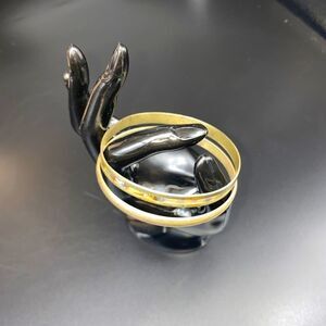 Mexican silver bangles, one plain and the other with inlaid abalone, 1/4” wide